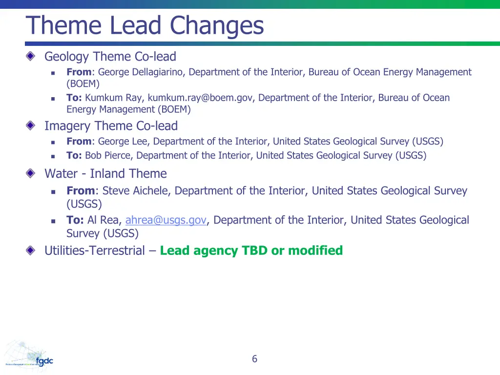 theme lead changes