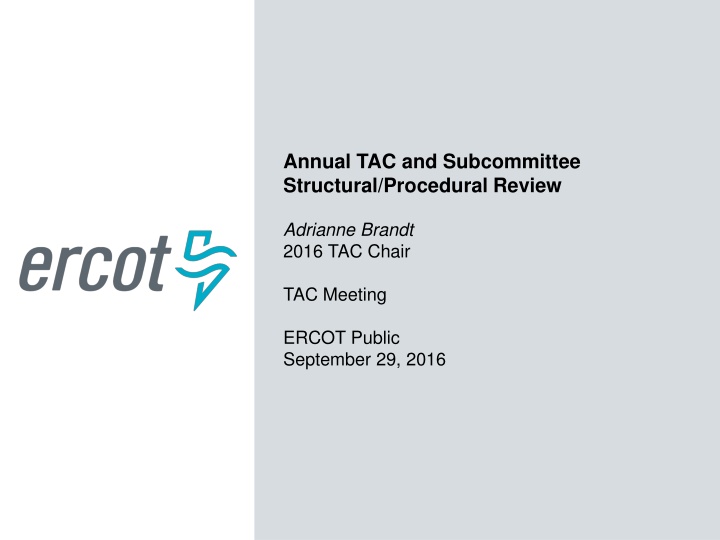 annual tac and subcommittee structural procedural