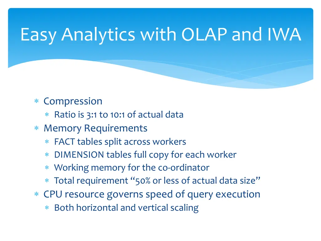 easy analytics with olap and iwa 2