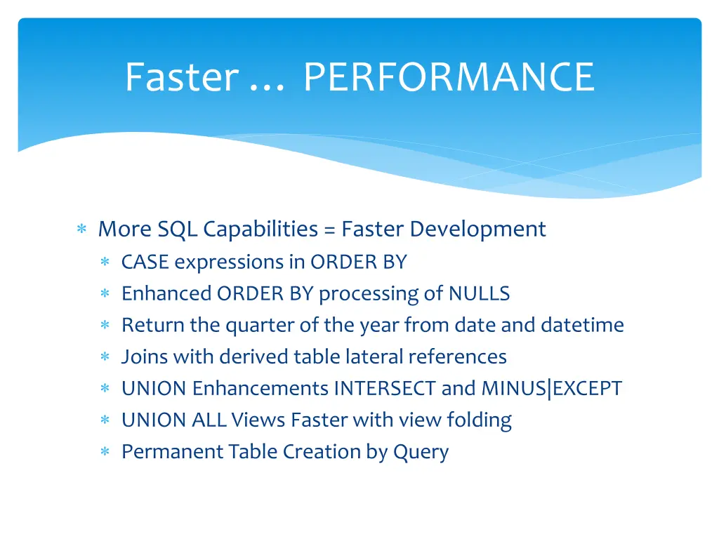 faster performance 1