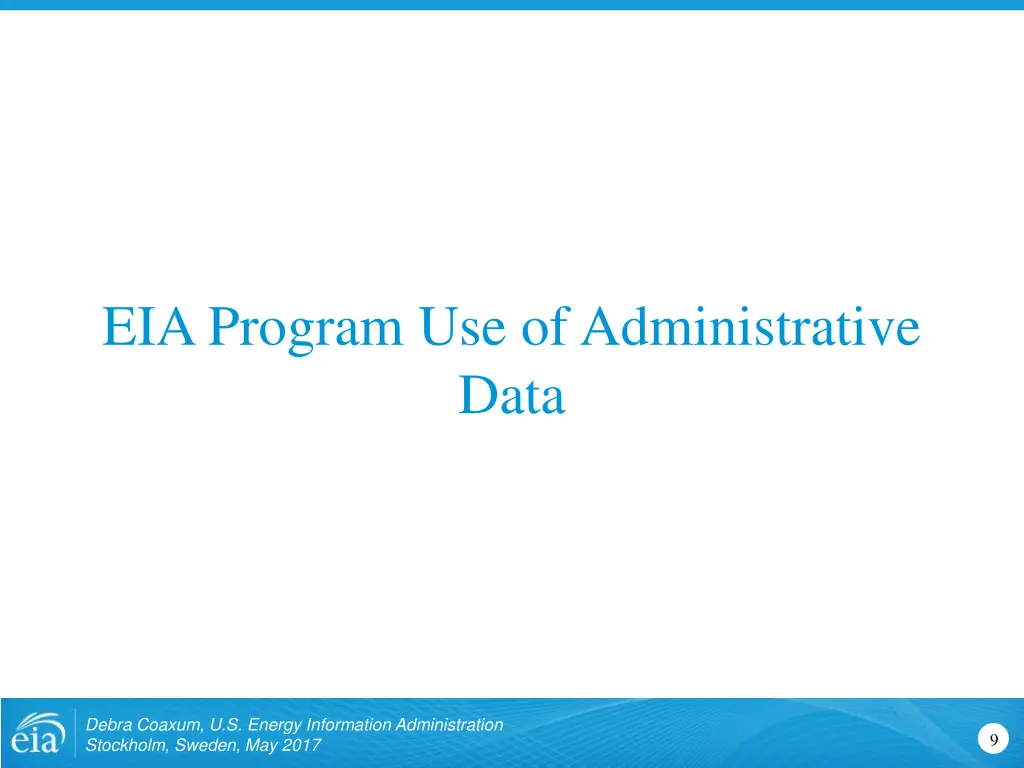 eia program use of administrative data
