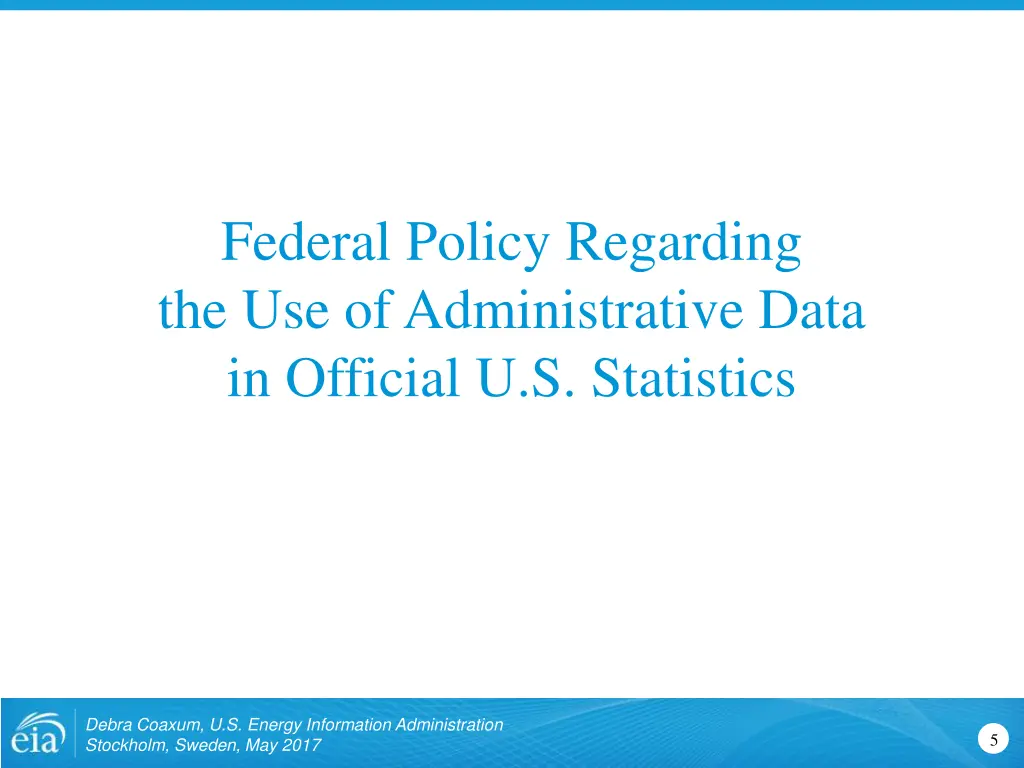 federal policy regarding