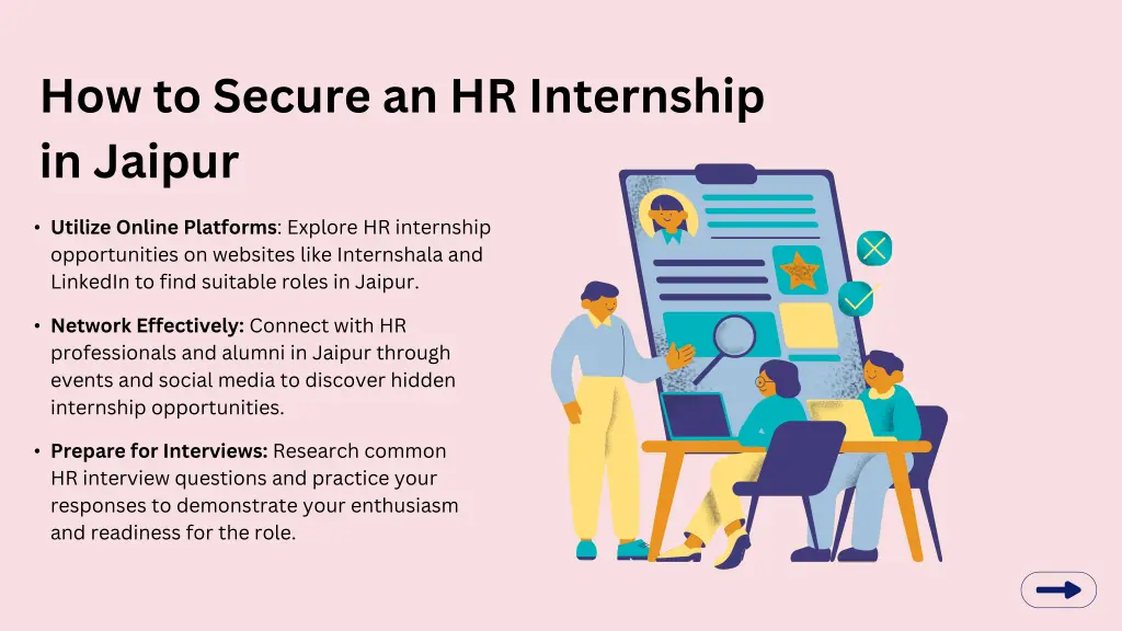 how to secure an hr internship in jaipur