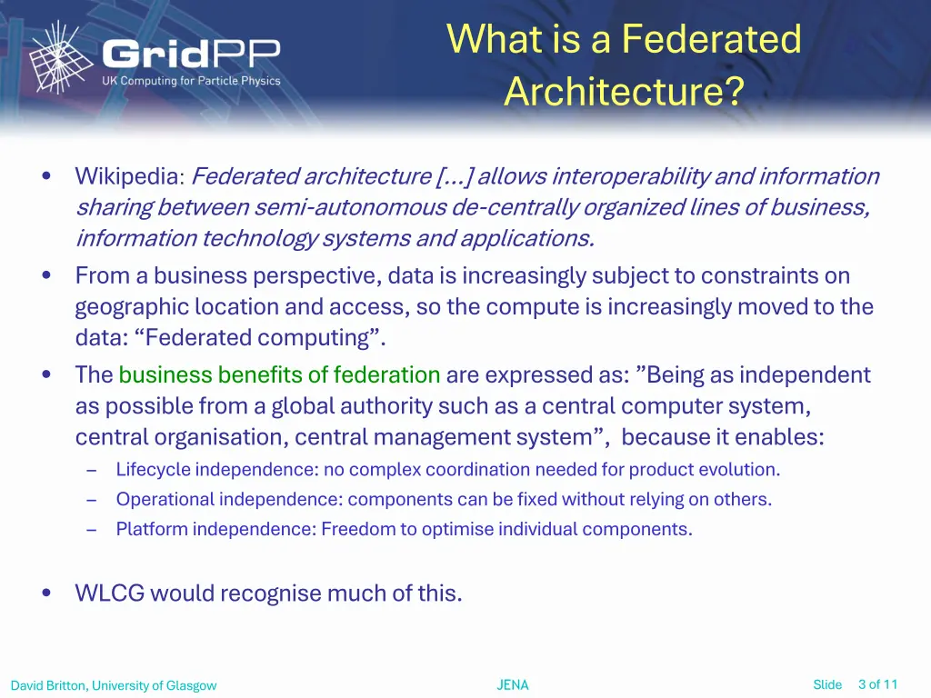 what is a federated architecture