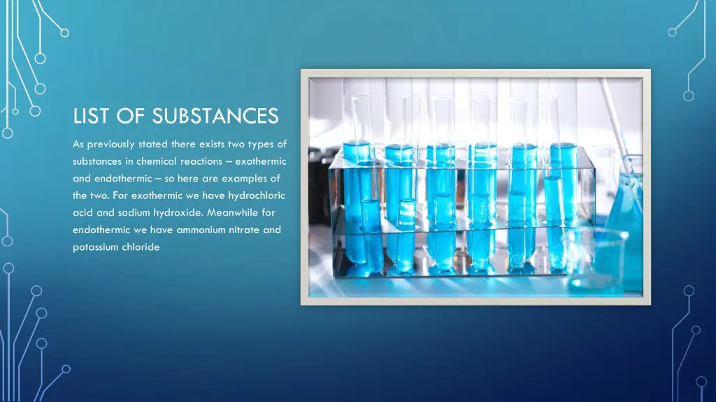 list of substances