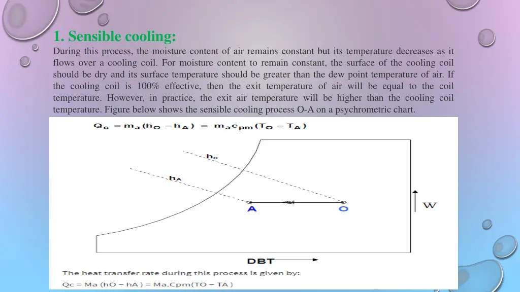 1 sensible cooling during this process