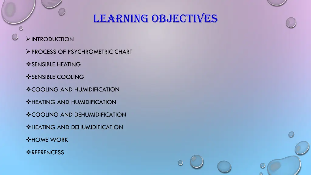 learning objectives