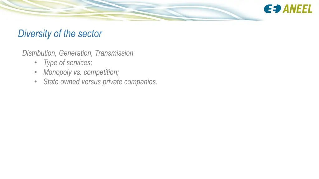 diversity of the sector