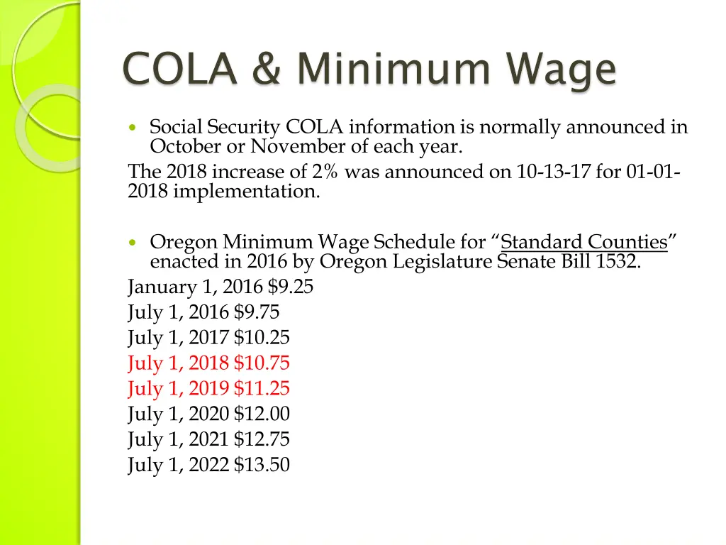 cola minimum wage