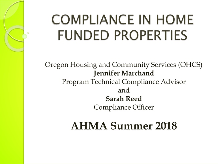 compliance in home funded properties