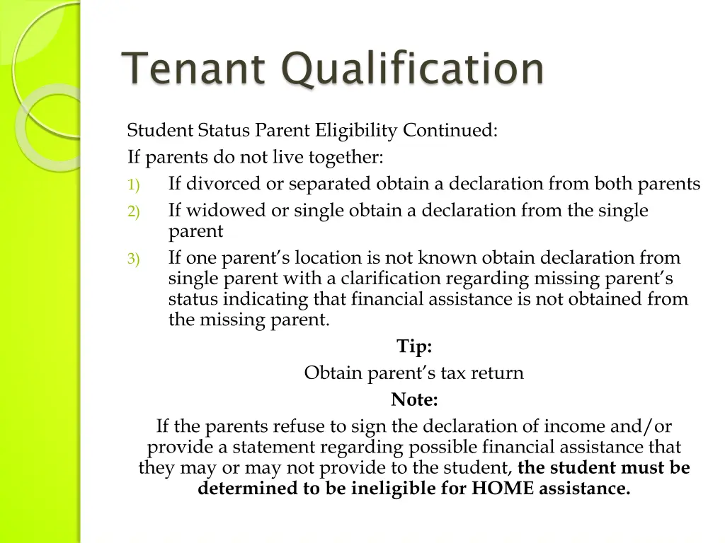 tenant qualification 13