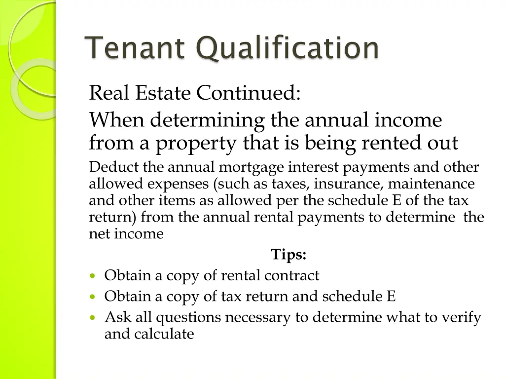 tenant qualification 8