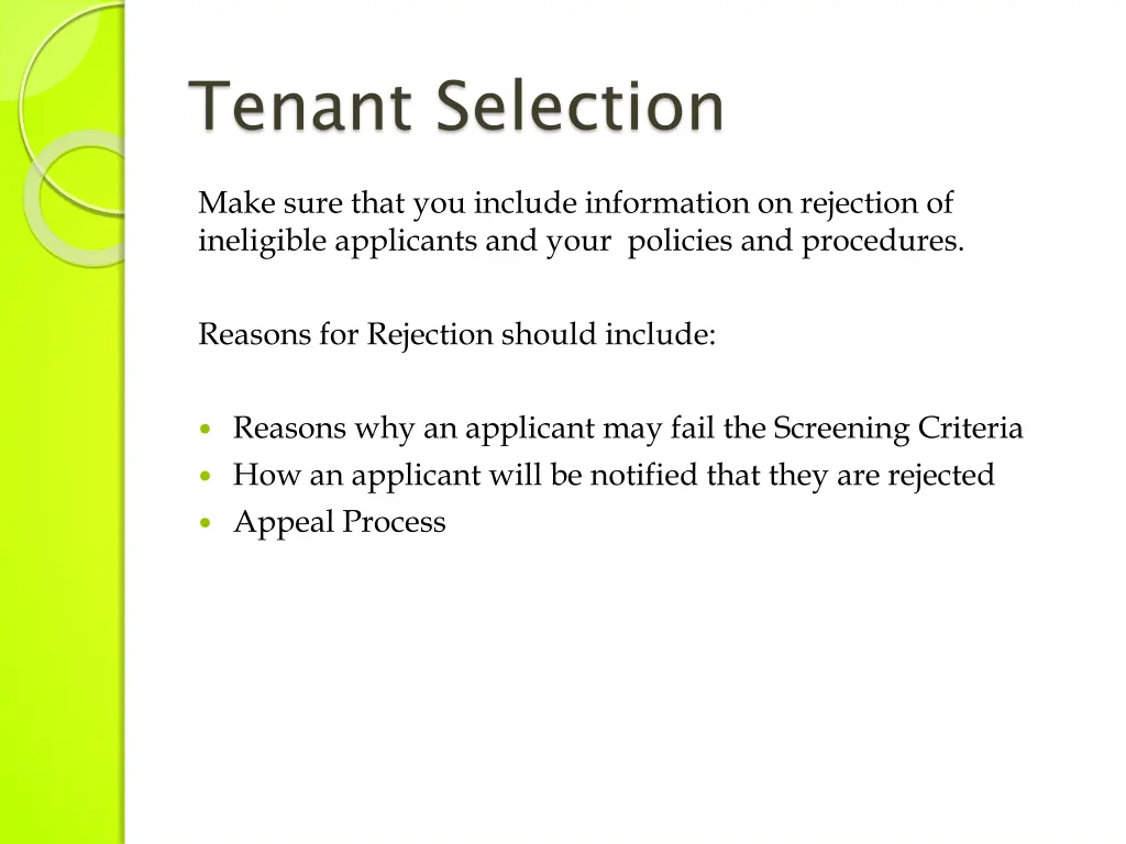 tenant selection 2