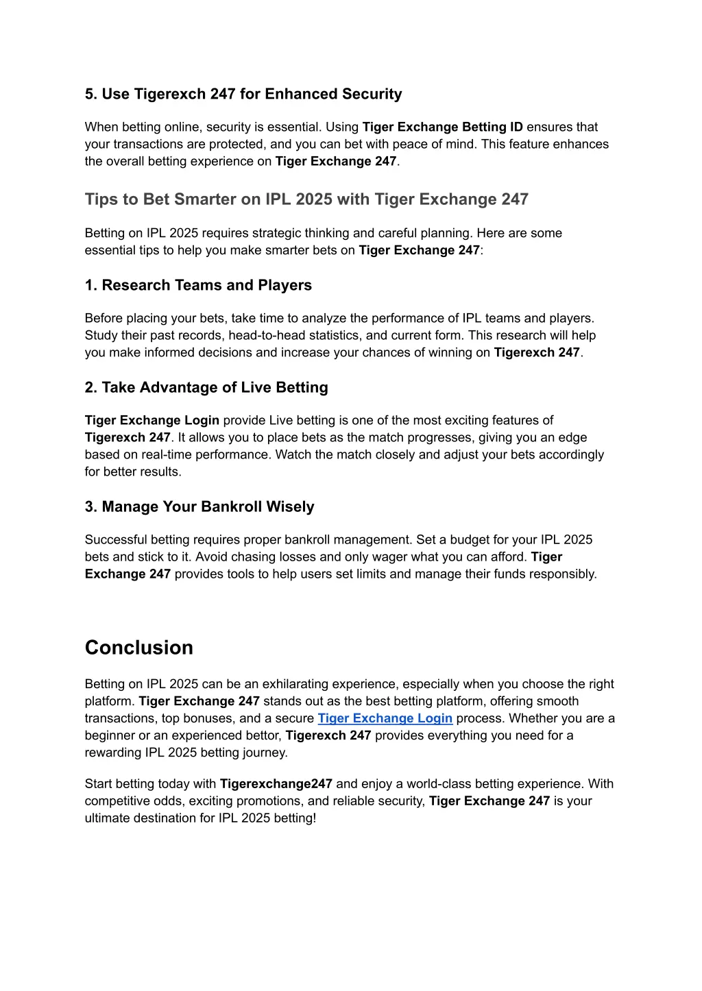 5 use tigerexch 247 for enhanced security