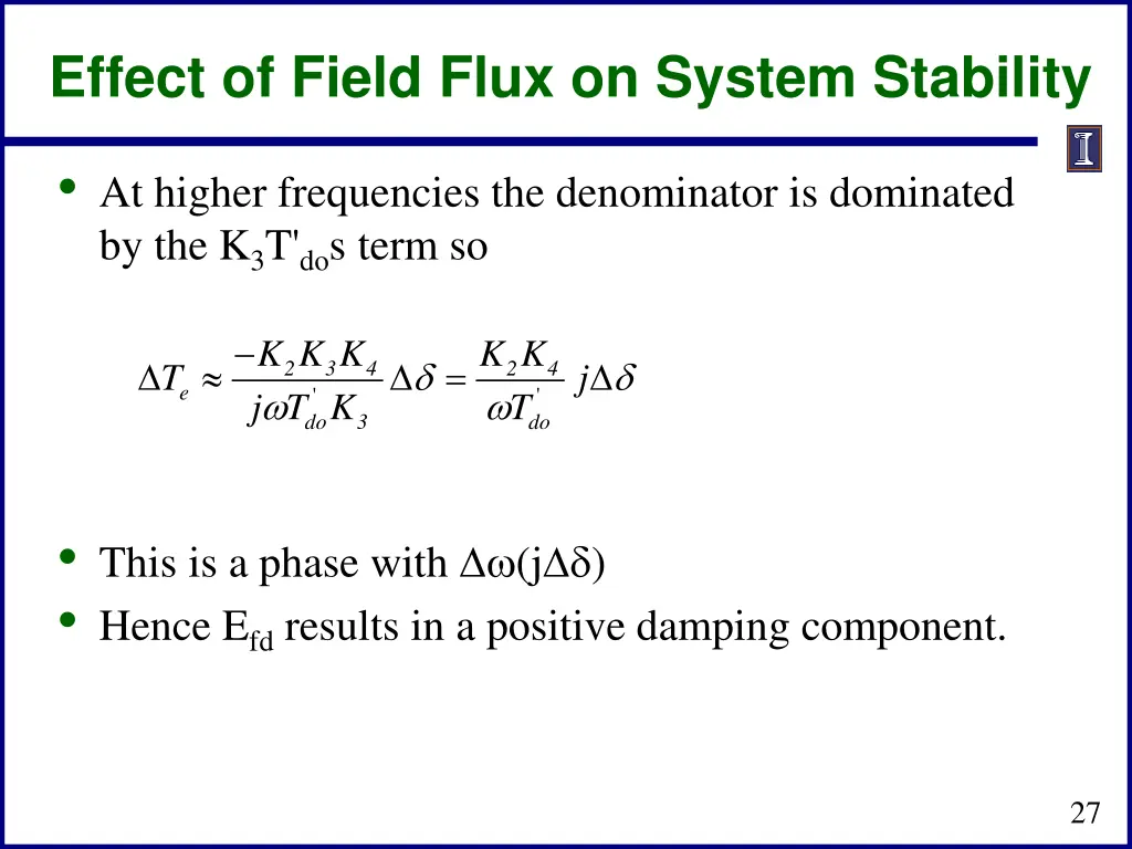 effect of field flux on system stability 2