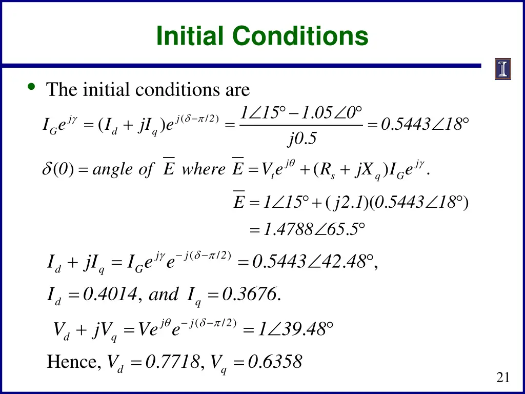initial conditions