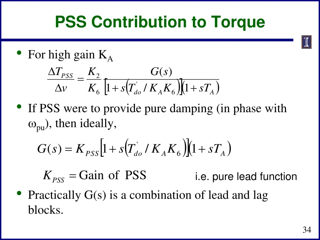 pss contribution to torque 1