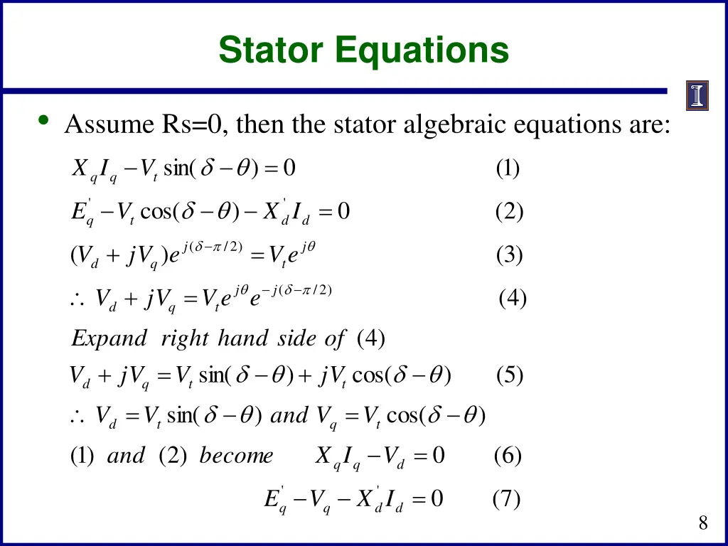 stator equations