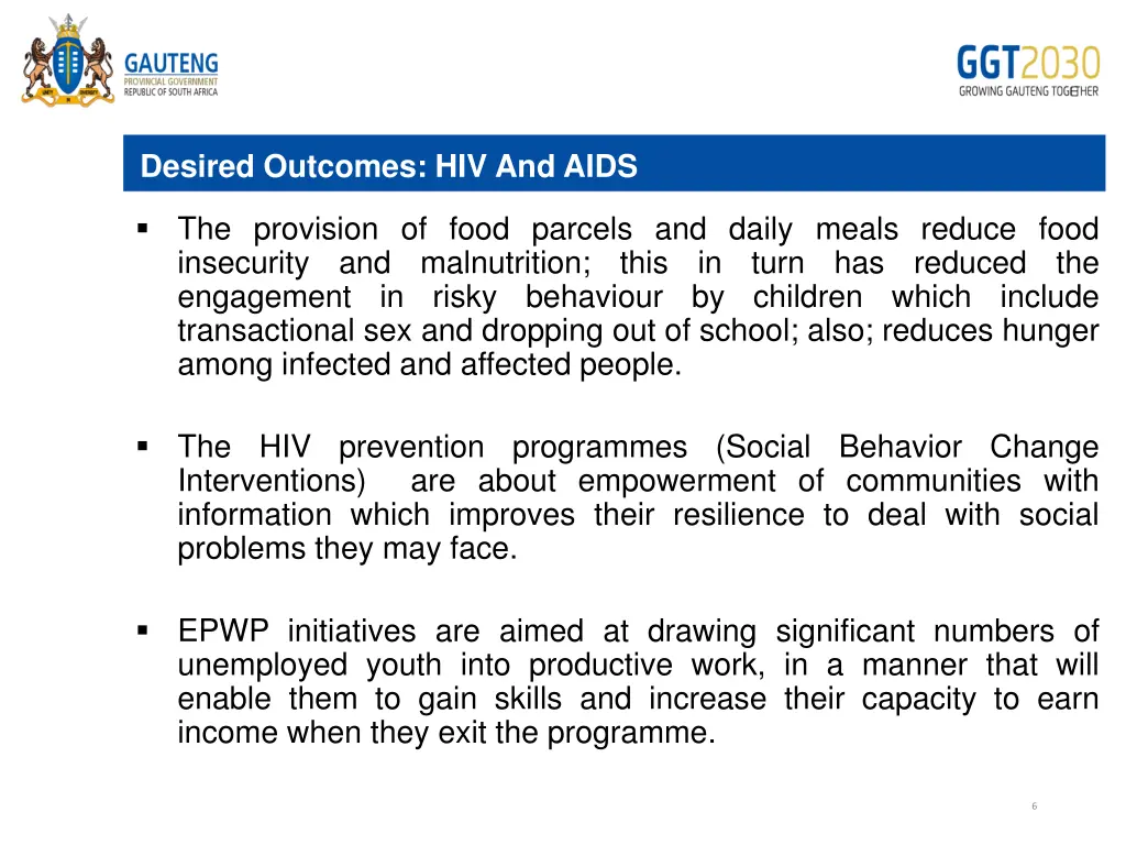 desired outcomes hiv and aids