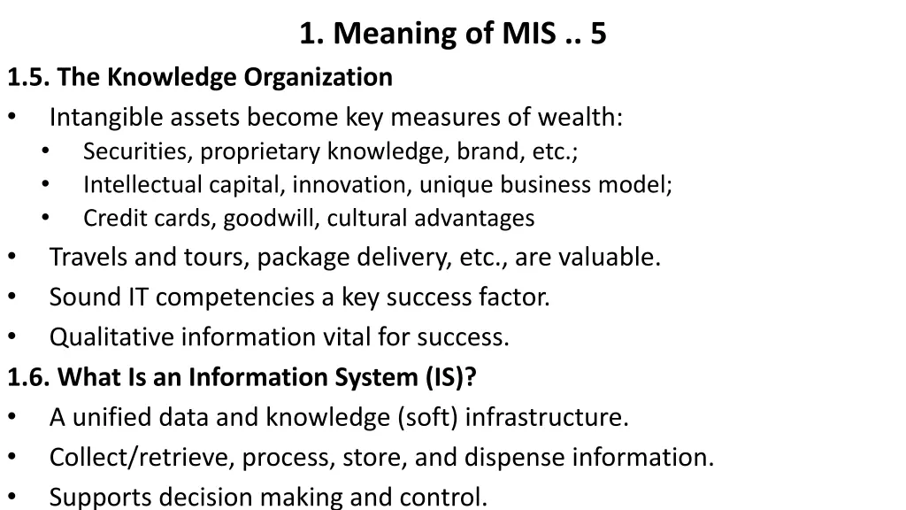 1 meaning of mis 5