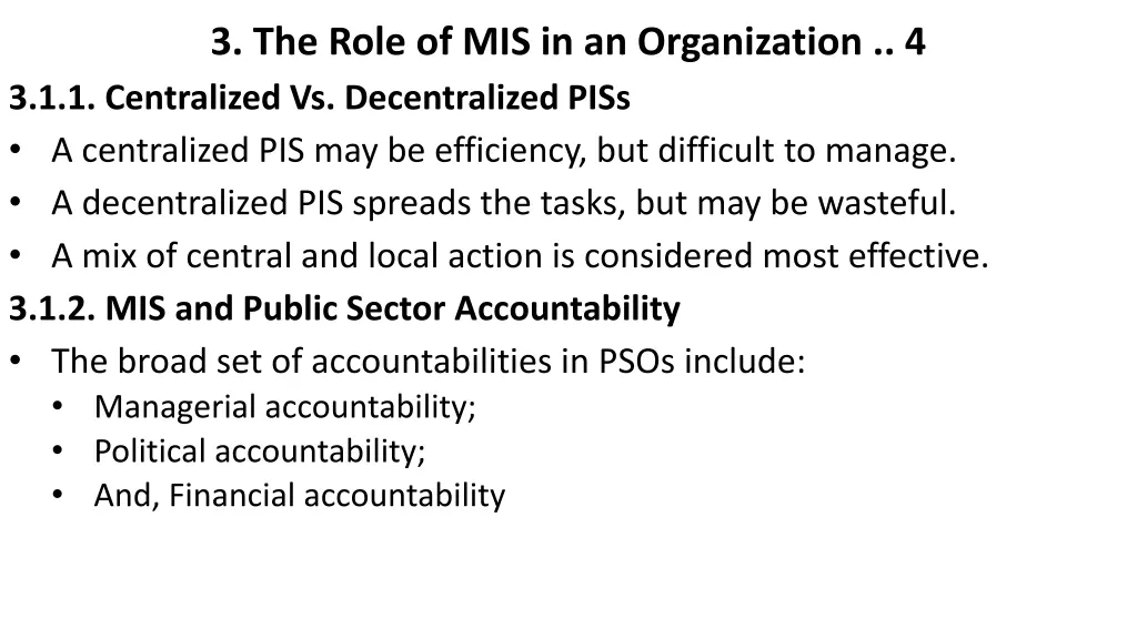 3 the role of mis in an organization 2