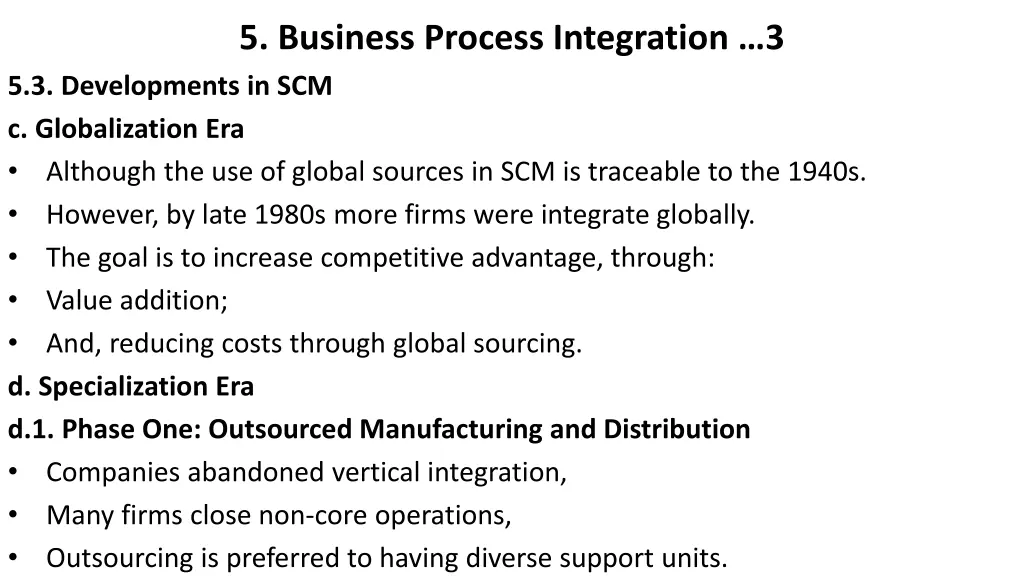 5 business process integration 3 5 3 developments