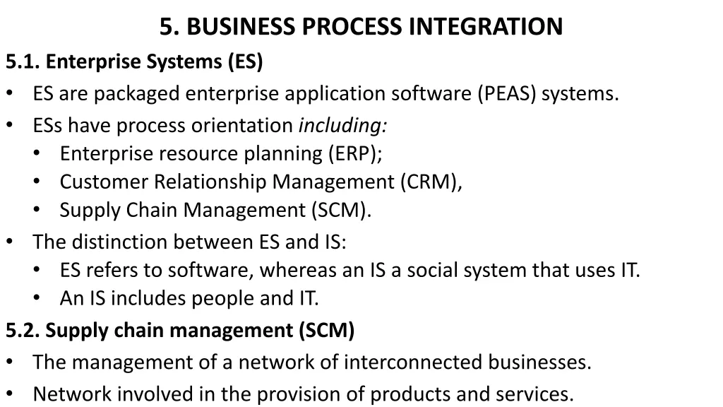5 business process integration 5 1 enterprise