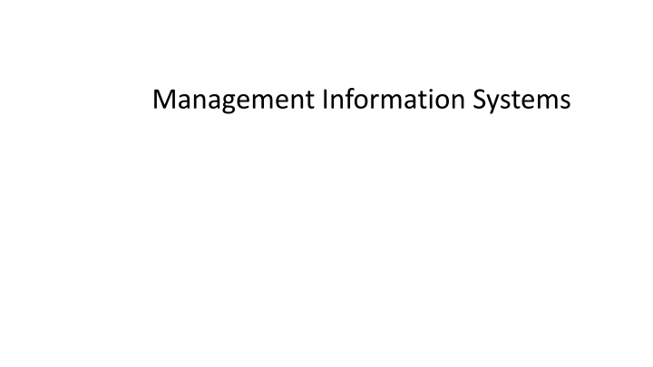 management information systems