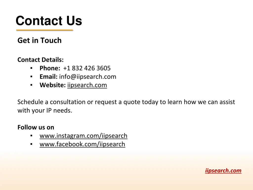 contact us