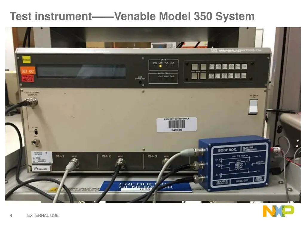 test instrument venable model 350 system