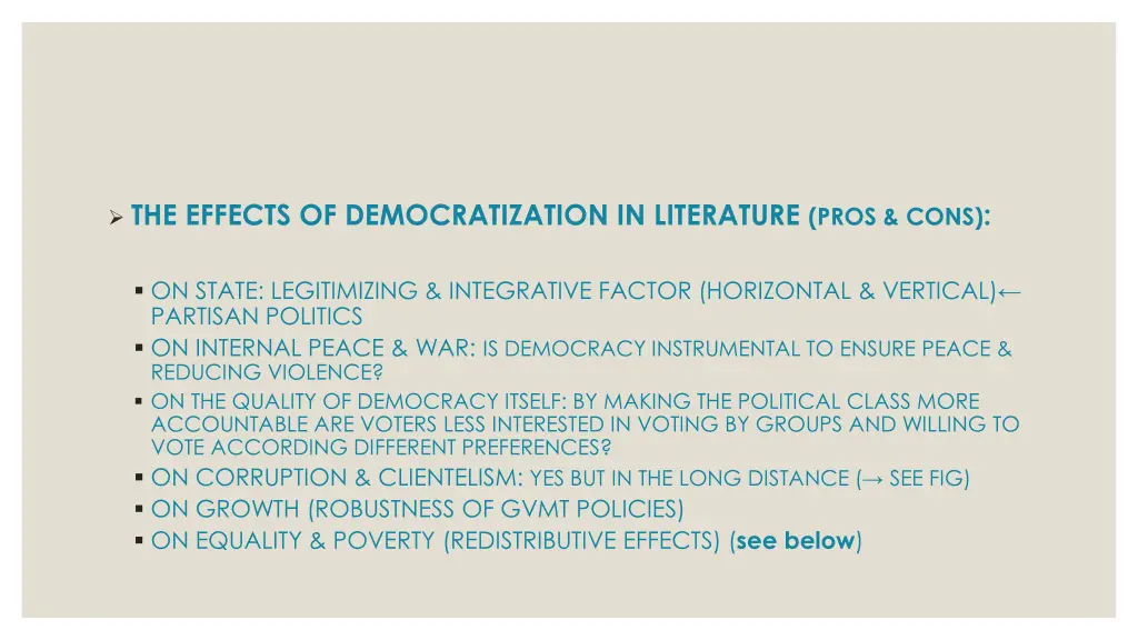 the effects of democratization in literature pros