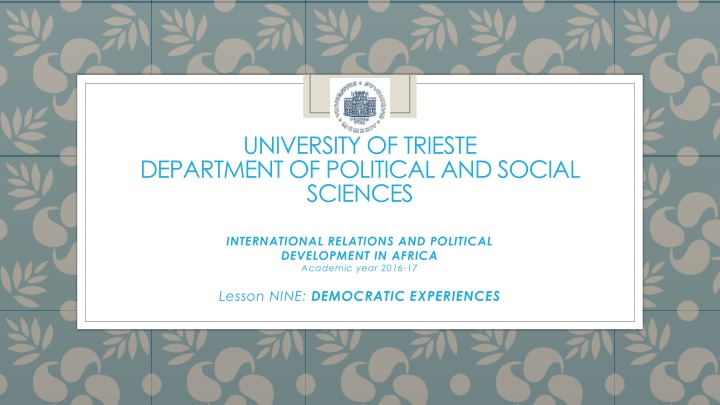 university of trieste department of political
