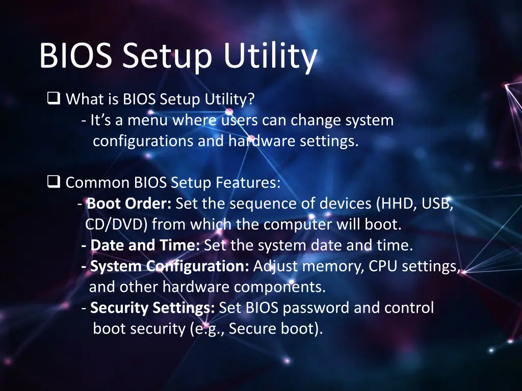 bios setup utility