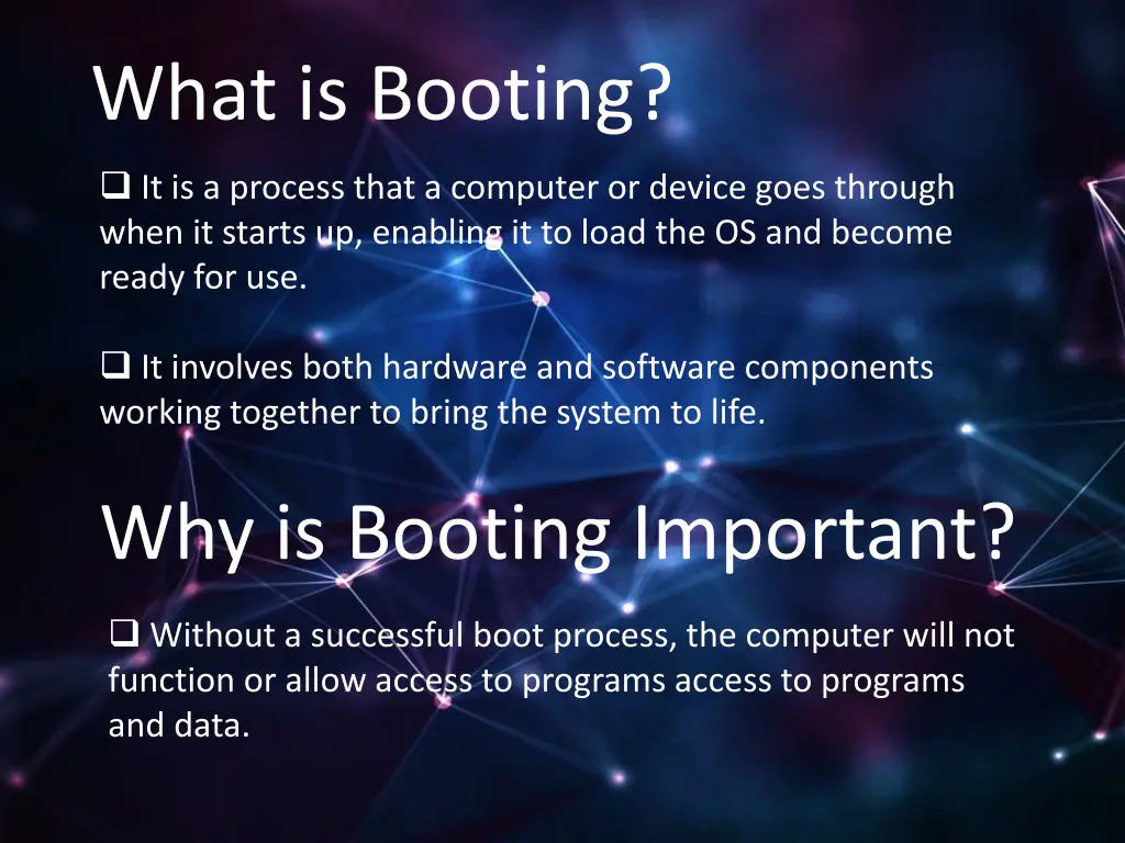 what is booting