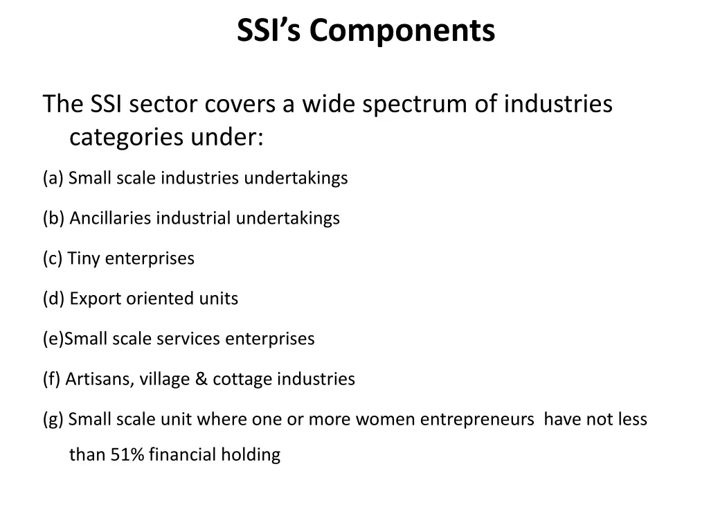 ssi s components