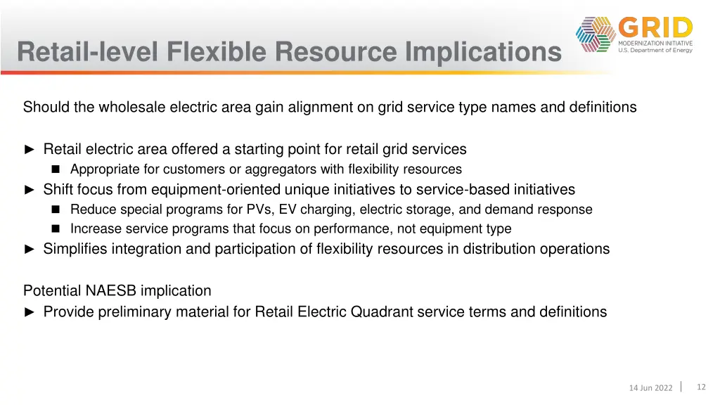 retail level flexible resource implications