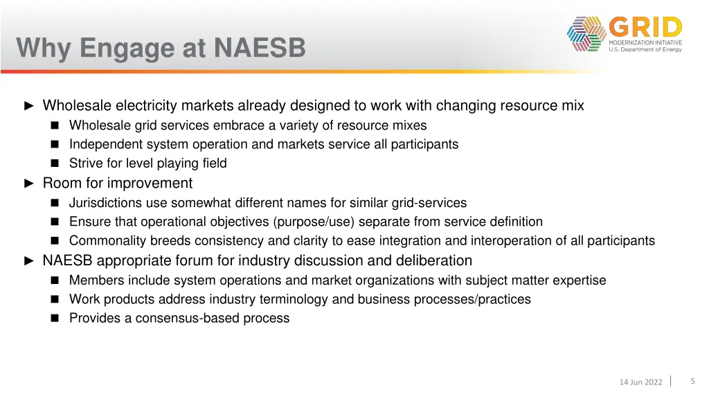 why engage at naesb