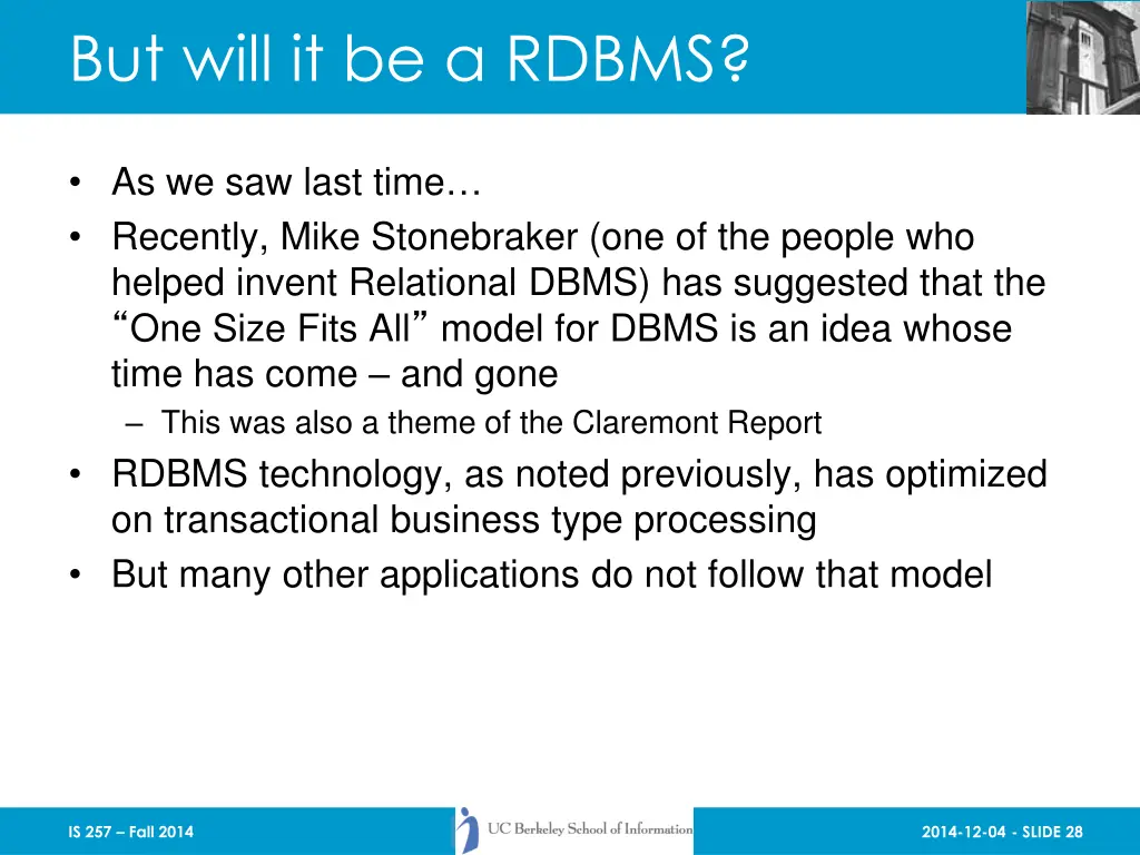 but will it be a rdbms
