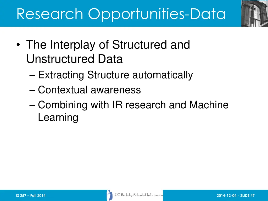 research opportunities data