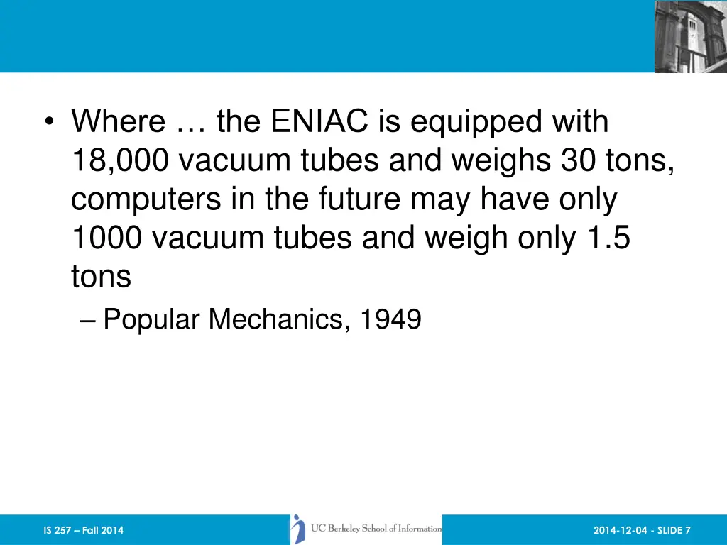 where the eniac is equipped with 18 000 vacuum