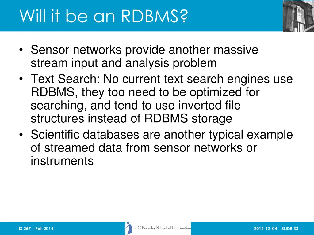 will it be an rdbms 3