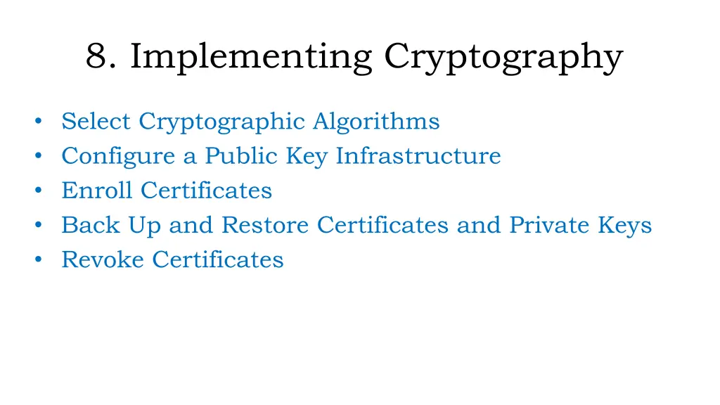 8 implementing cryptography