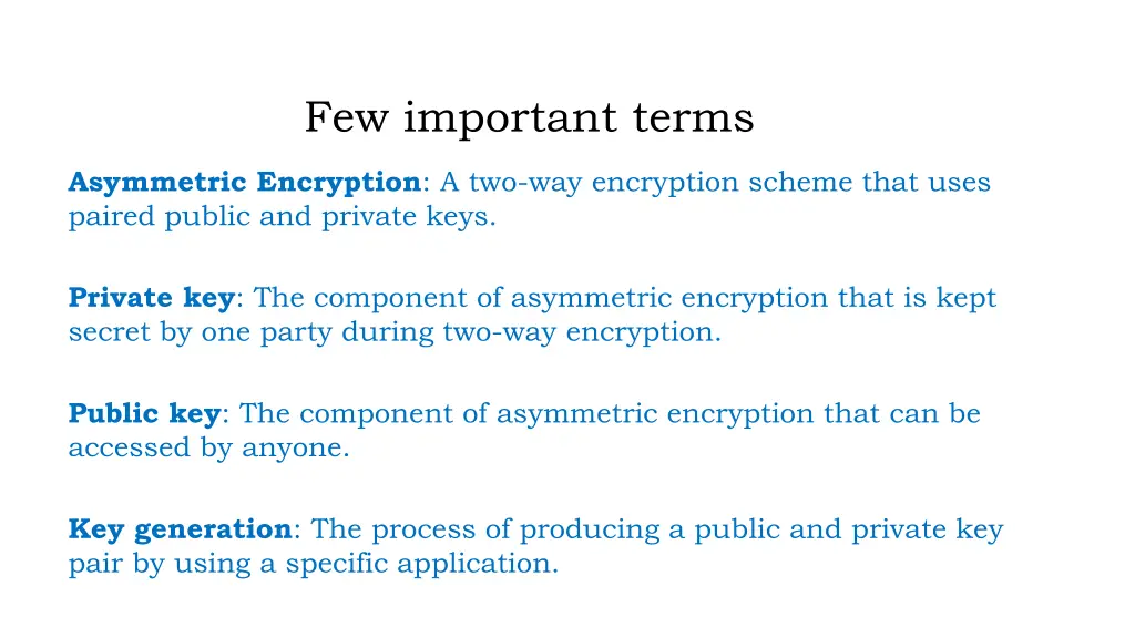 few important terms 1