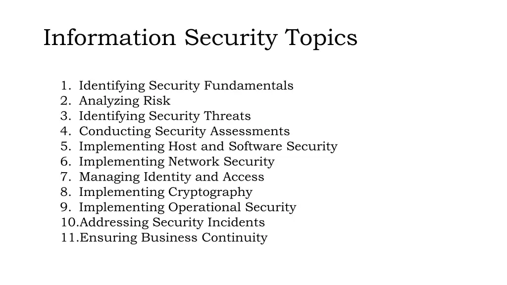information security topics