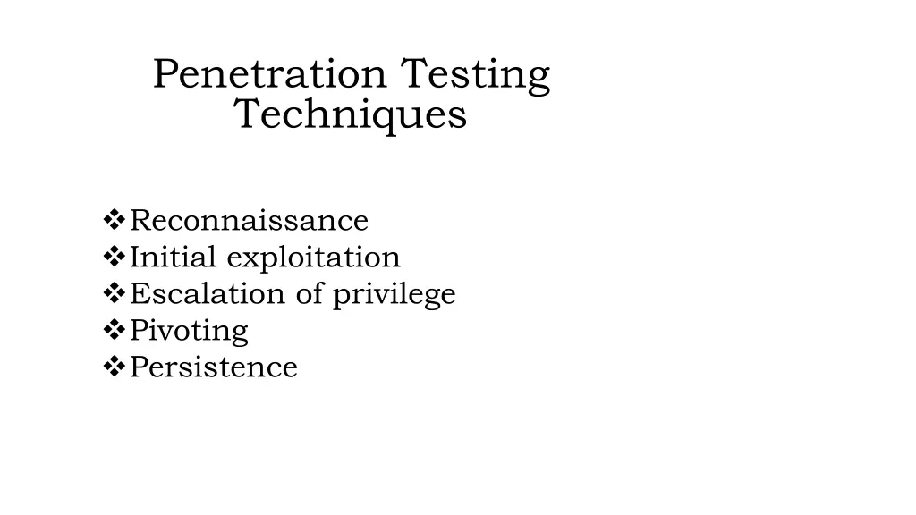 penetration testing techniques