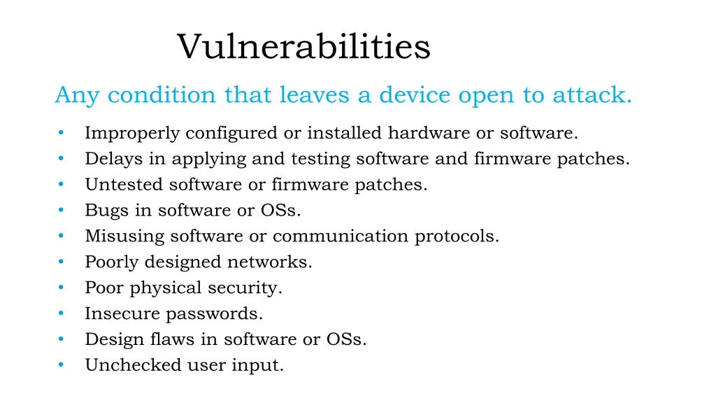 vulnerabilities
