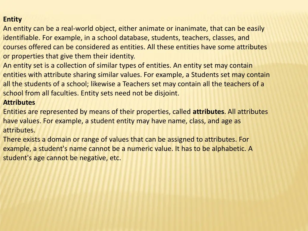 entity an entity can be a real world object
