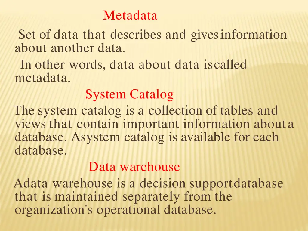 metadata