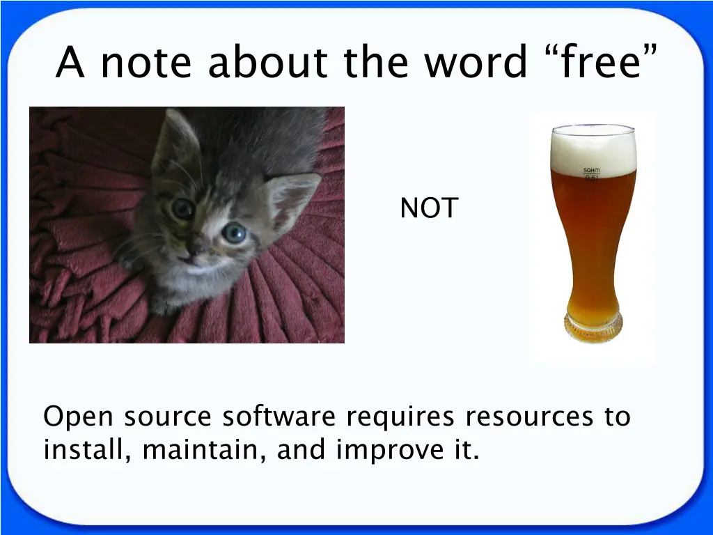 a note about the word free