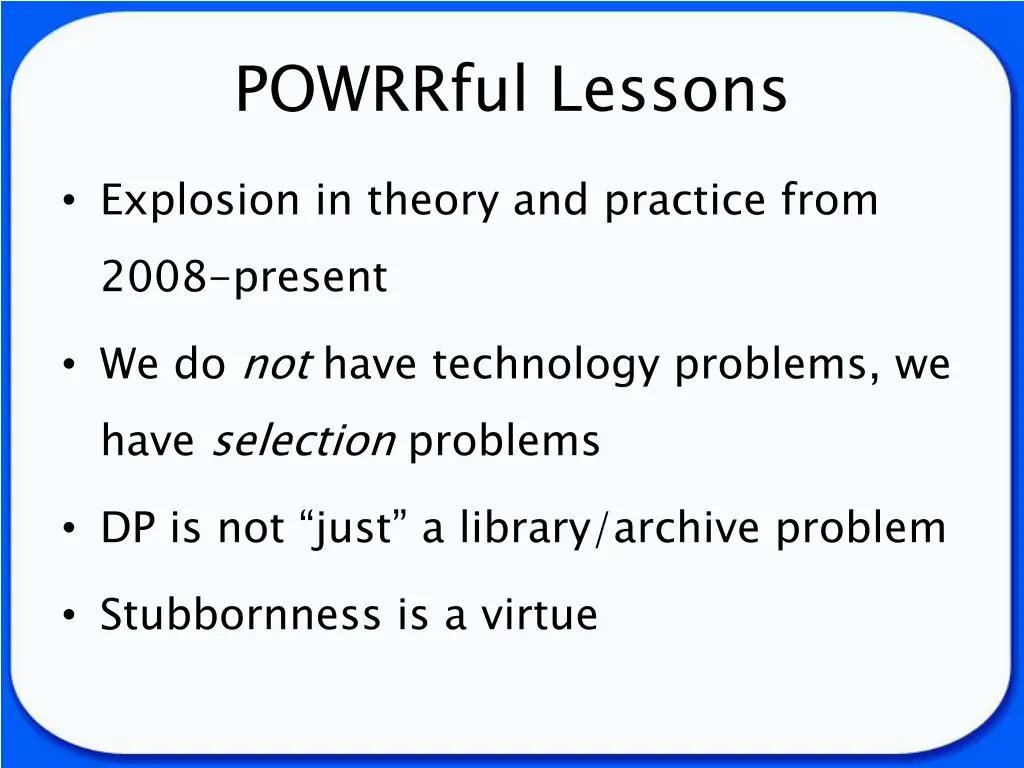 powrrful lessons